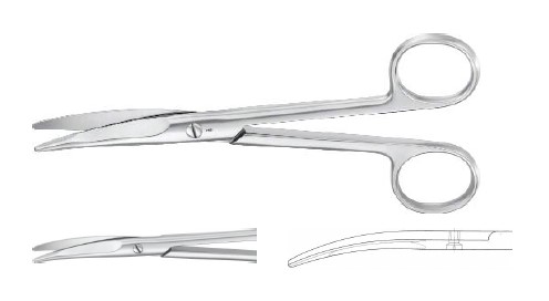 МАЙО-СТІЛЛ НОЖИЦІ Т/Т ВИГНУТІ 165MM